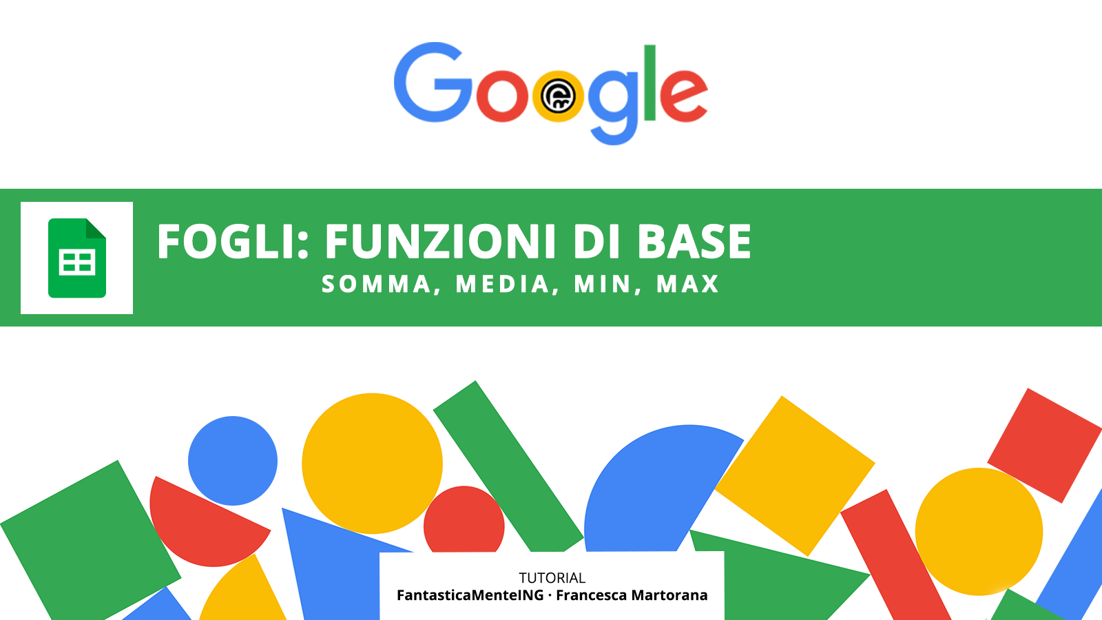 Google Fogli Funzioni di base